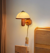 Mushroom Wood Wall Lamp